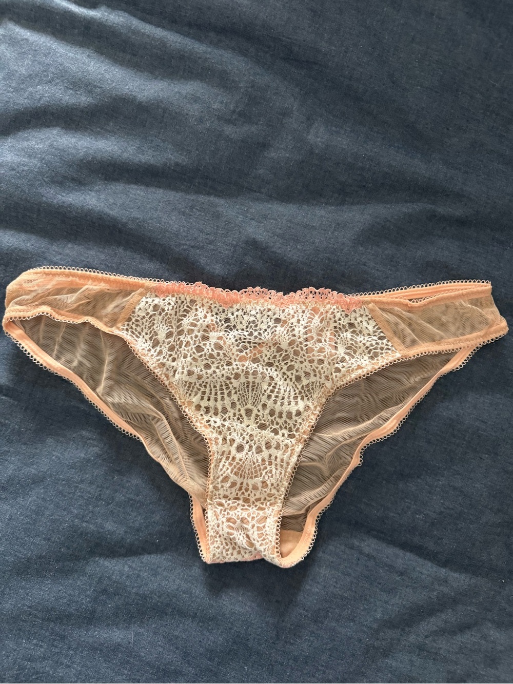 Victoria’s Secret Peach Lace Bikini Briefs